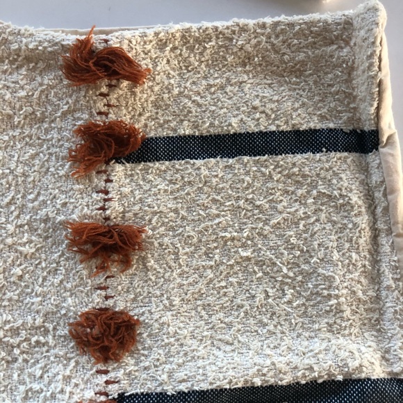 Anthropologie All Roads tassel pillow shams. Beige, pink, blue southwest striped - Picture 7 of 10